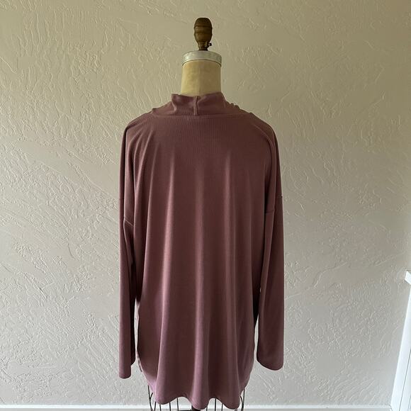 J JILL Pure Jill Womens Ribbed Knit Cowl Neck Tunic Large Modal Lagenlook Mature - Picture 6 of 11